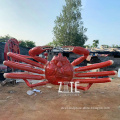 Outdoor restaurant decor large resin animal sculpture fiberglass crab statue